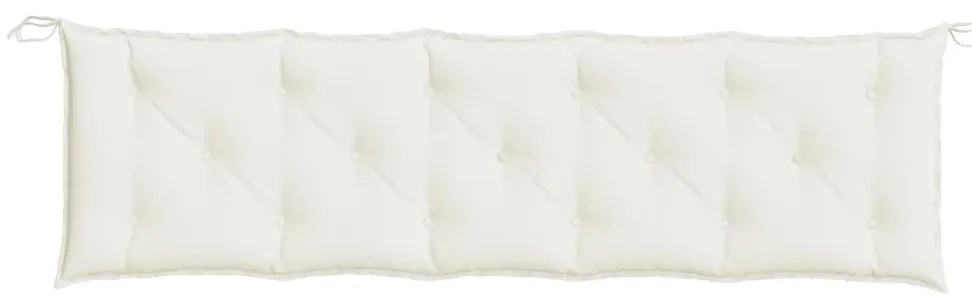 Almofadões banco jardim 2pcs 180x50x7cm mesclado tecido creme