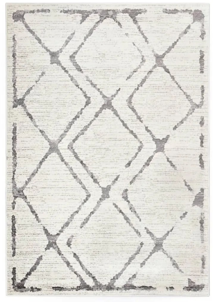 vidaXL Tapete 80x150 cm PP creme e cinzento