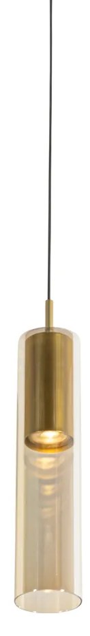 Candeeiro de suspensão moderno dourado para sistema de calhas monofásico - Iconic Lloyd