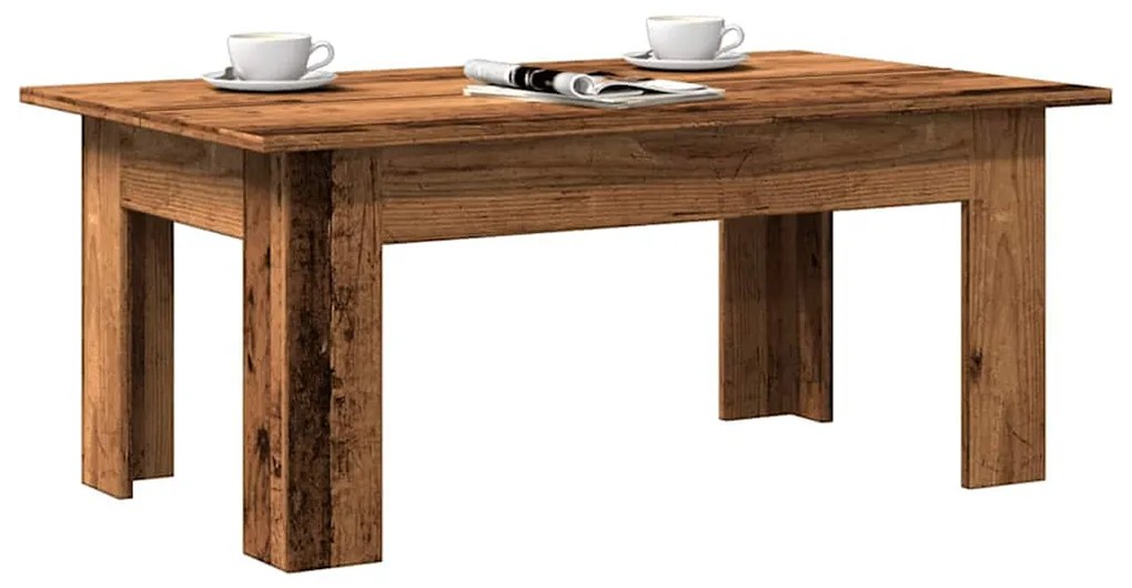 Mesa de centro 100x60x42 cm derivados de madeira madeira velha