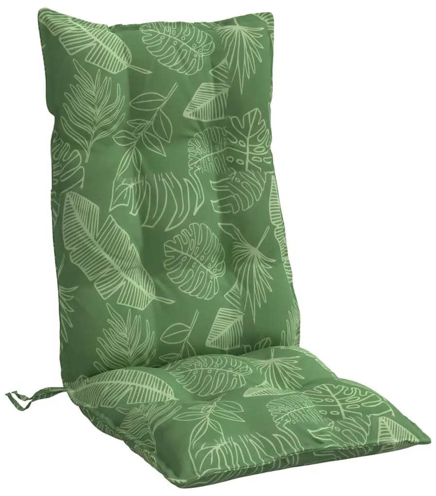 Almofadões p/ cadeira encosto alto 4 pcs tecido oxford folhas