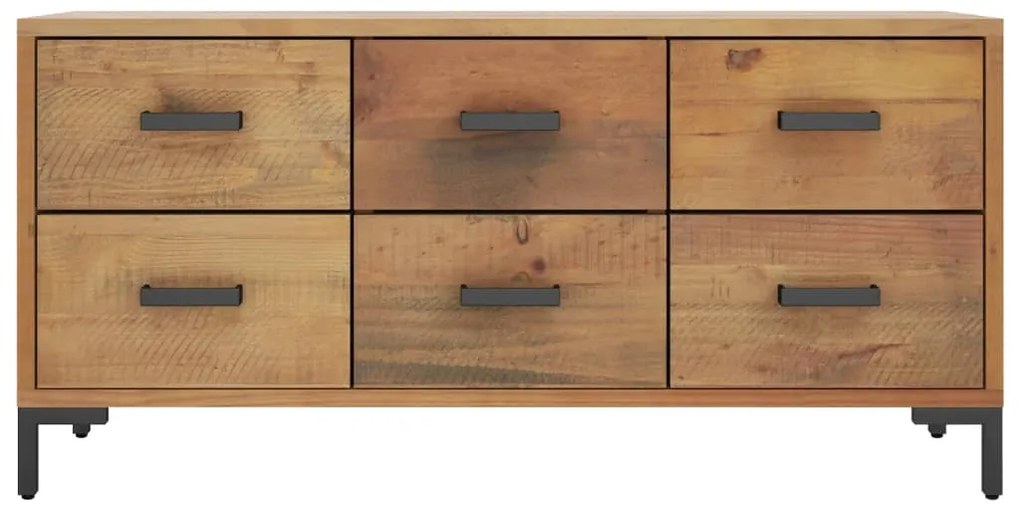 Armário de arrumação 110x30x45 cm pinho maciço castanho