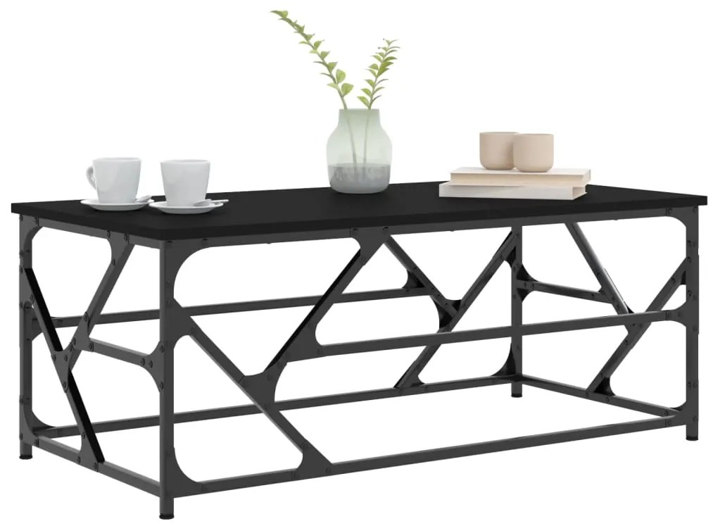 Mesa de centro 100x50x40 cm derivados de madeira preto