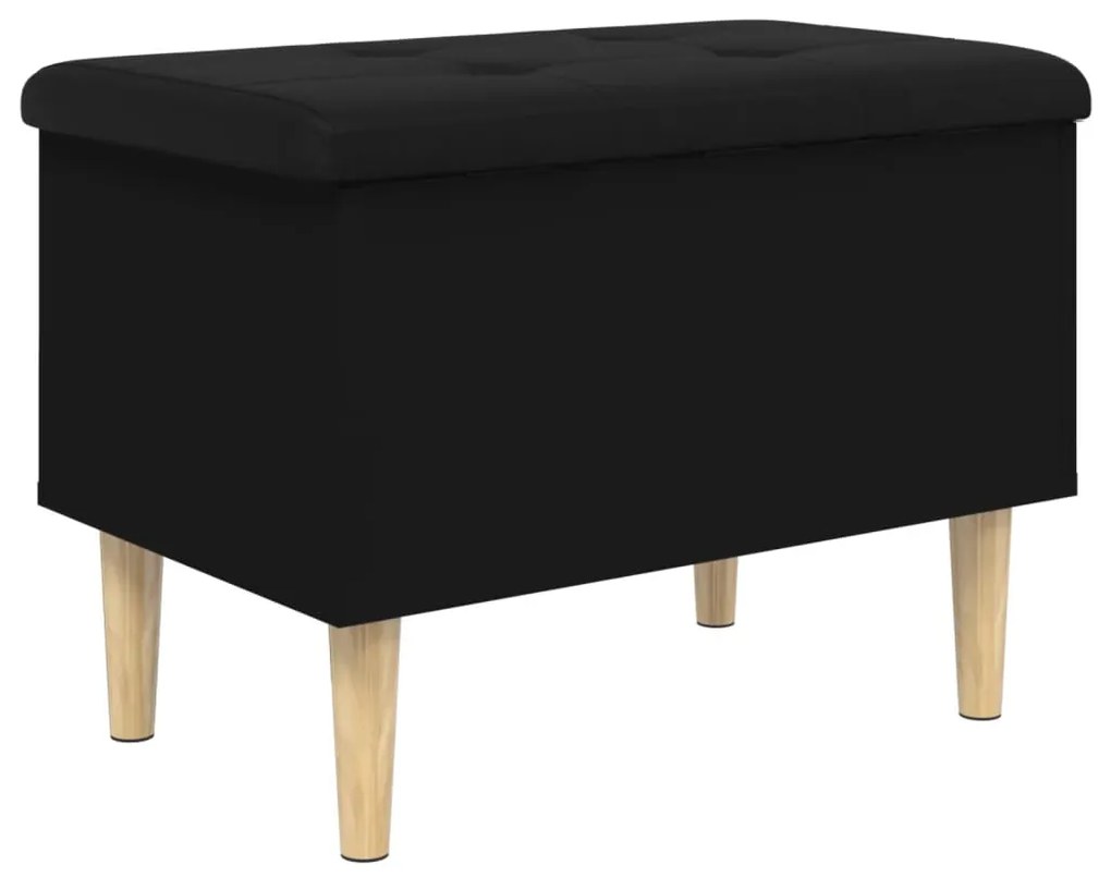Banco de arrumação 62x42x46 cm derivados de madeira preto
