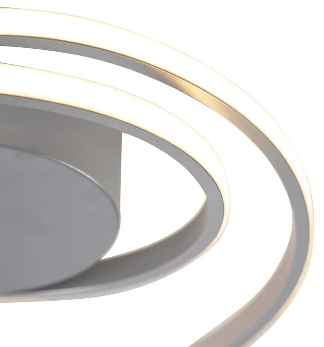 Candeeiro de teto design em aço com LED regulável em 3 níveis - Krula Design