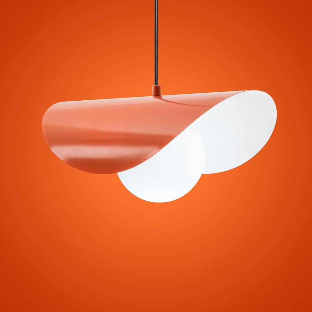 Candeeiro de Teto Vatoz – Laranja – Diâmetro 50 cm, Altura Total 75 -