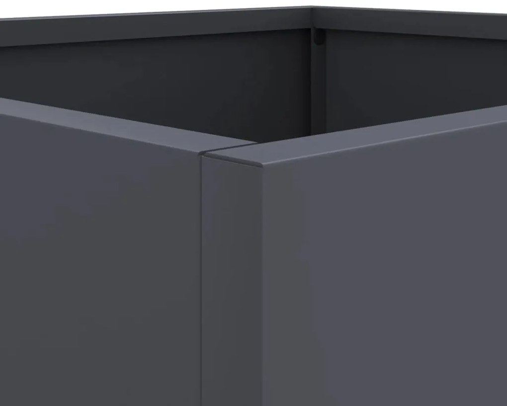 Vasos/floreiras 2 pcs 49x47x46 cm aço antracite