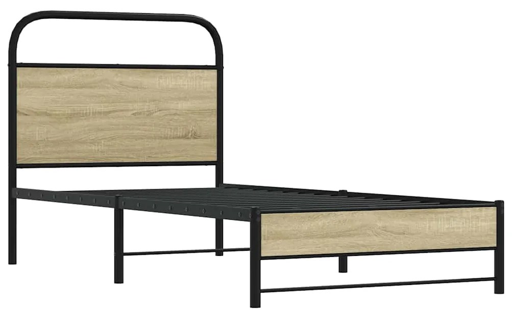 Estrutura cama s/ colchão derivados de madeira carvalho sonoma