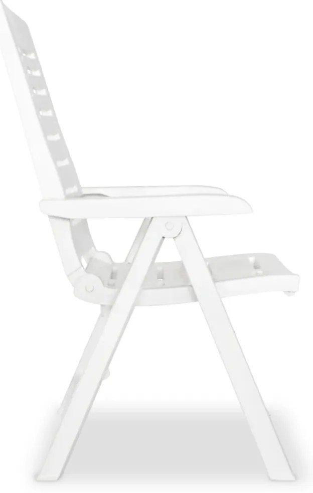 3 pcs conjunto de jantar para jardim polipropileno branco