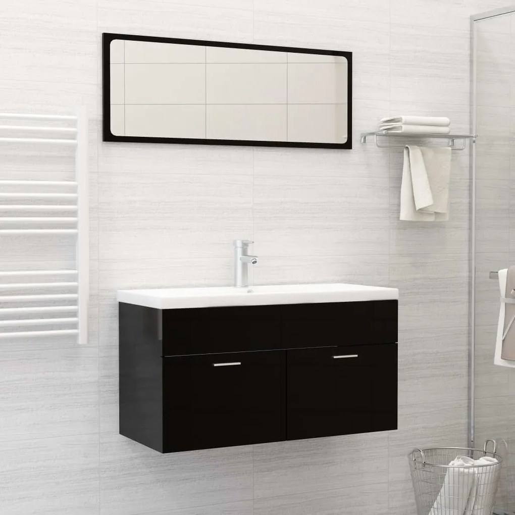 vidaXL Lavatório embutido c/ torneira 91x39x18 cm cerâmica branco