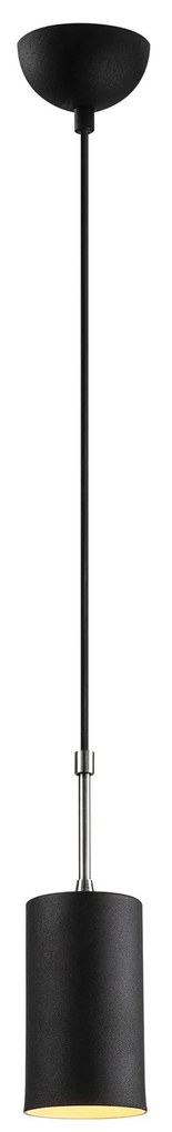 Candeeiro de Teto Kem – Preto Níquel – Diâmetro 9 cm x Altura 124 cm