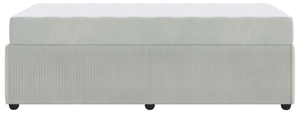 Estrutura de cama com colchão Cinzento-claro 100 x 200 cm