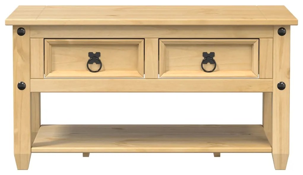 Mesa de centro com gavetas Corona 85x50x45 cm pinho maciço