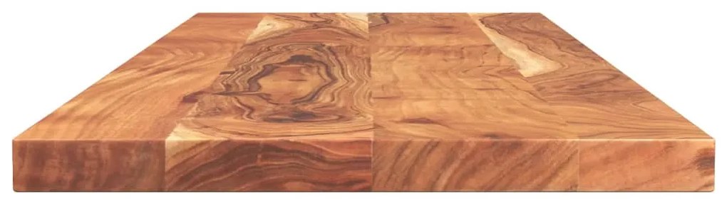 Tampo de mesa retangular 140x60x2,5 cm madeira de acácia maciça