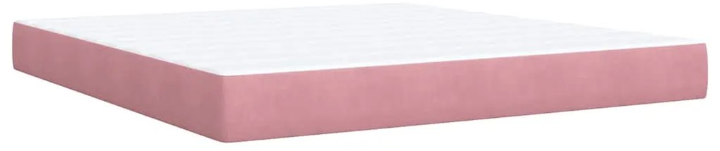 Cama com molas/colchão 180x200 cm veludo rosa