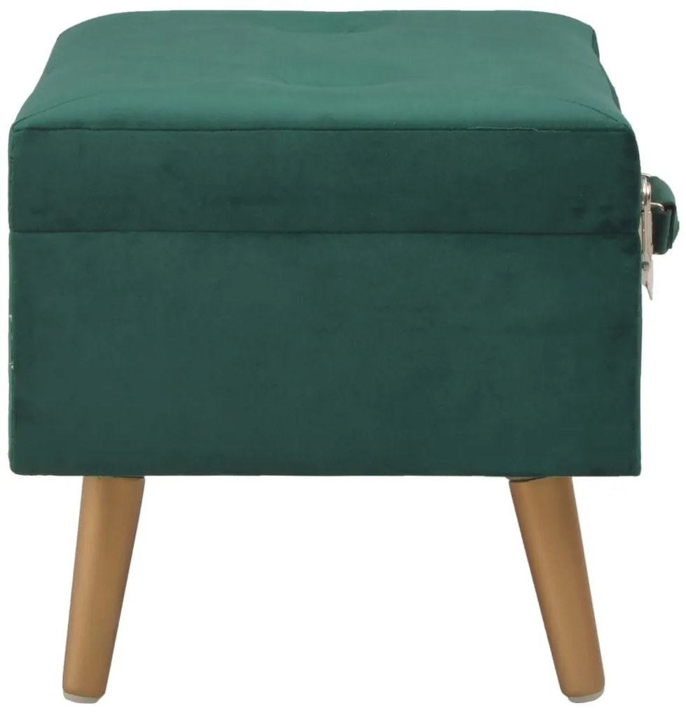Bancos de arrumação 3 pcs veludo verde