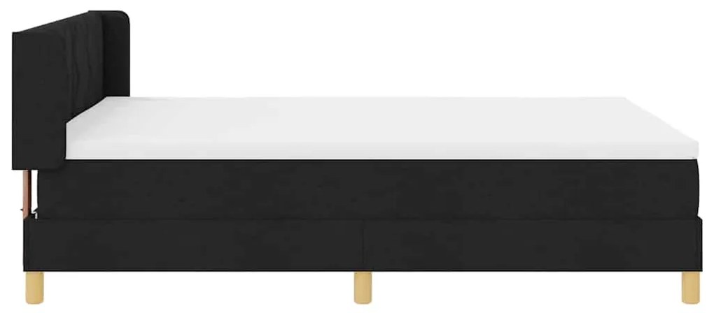 Cama Box Preto e Branco e Preto 160 x 200 cm tecido