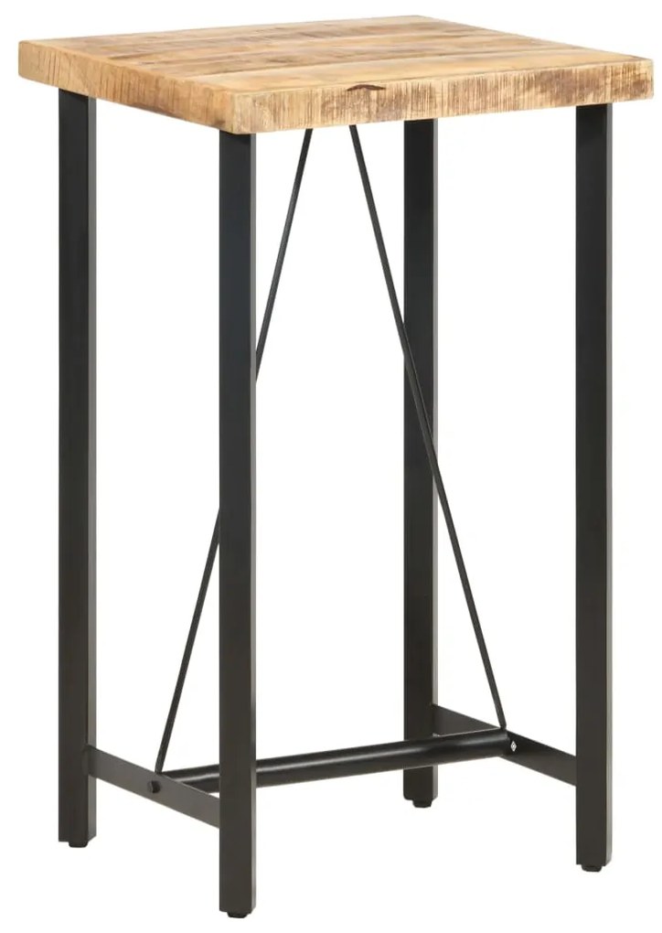 Mesa de bar 60x60x107 cm madeira de mangueira áspera