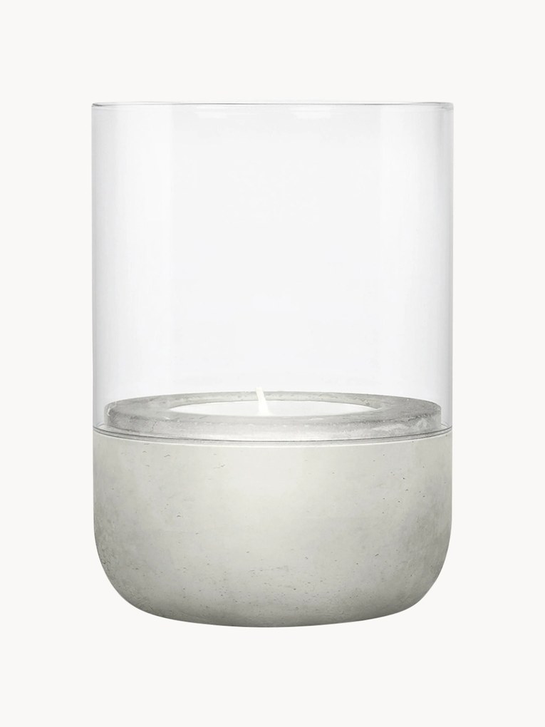 Suportes de vela em cimento Calma, conjunto de 2