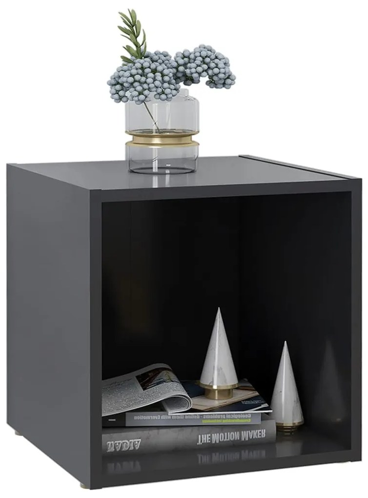 Móveis de TV 4 pcs 37x35x37 cm derivados de madeira cinzento