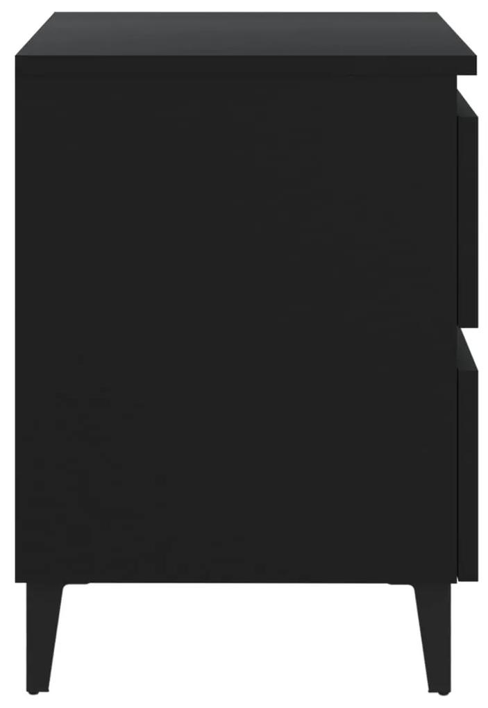 Mesa de cabeceira 40x35x50 cm contraplacado preto