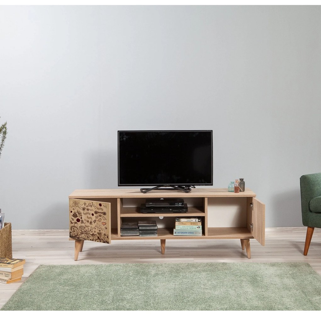 Móvel TV Truva – Carvalho Sonoma – 140 cm