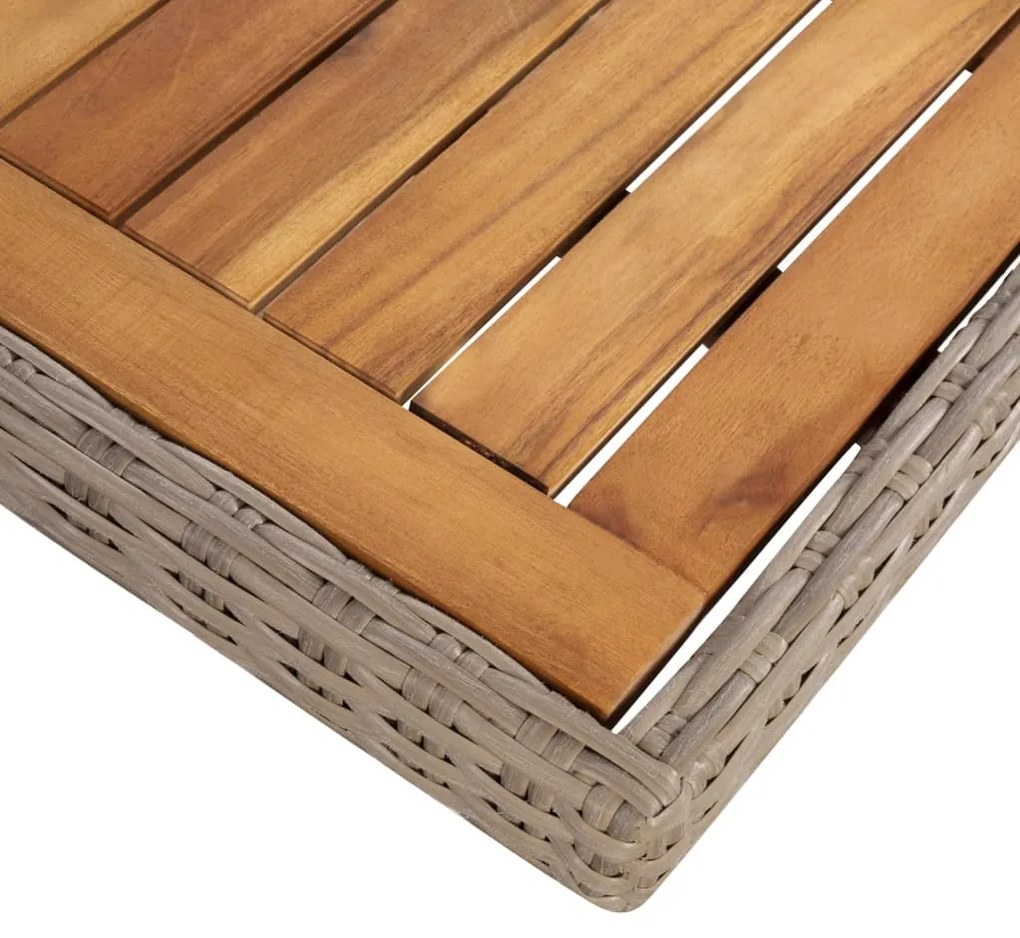 9 pcs conjunto jantar exterior com almofadões vime PE