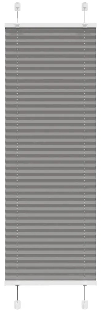 Antracite Plissada Cega 50x150 cm Largura Tecido 49,4 cm
