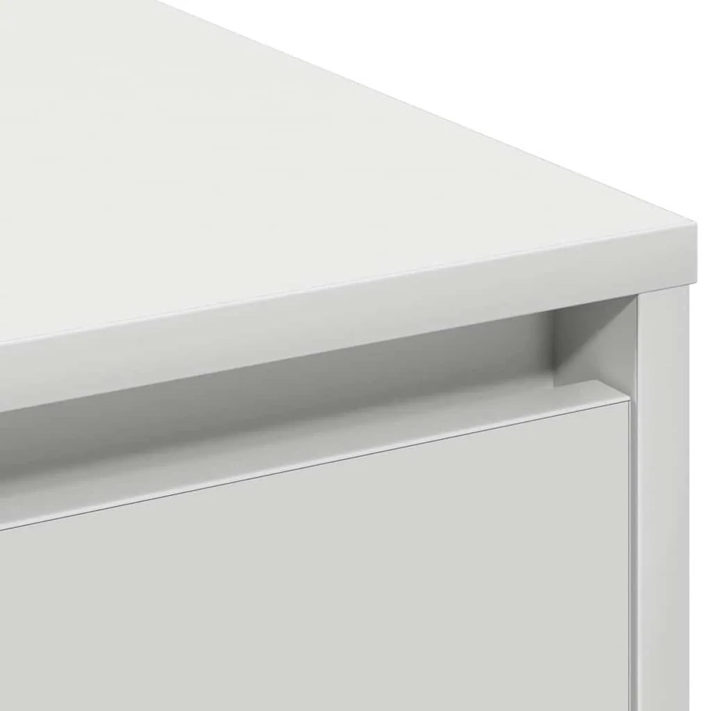 Sideboard com LED Branco 90x32x75 cm em Madeira Compensada