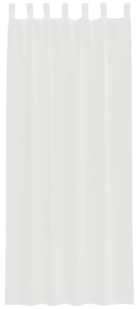 Cortinas de voile com laços 2 pcs branco 140x260 cm
