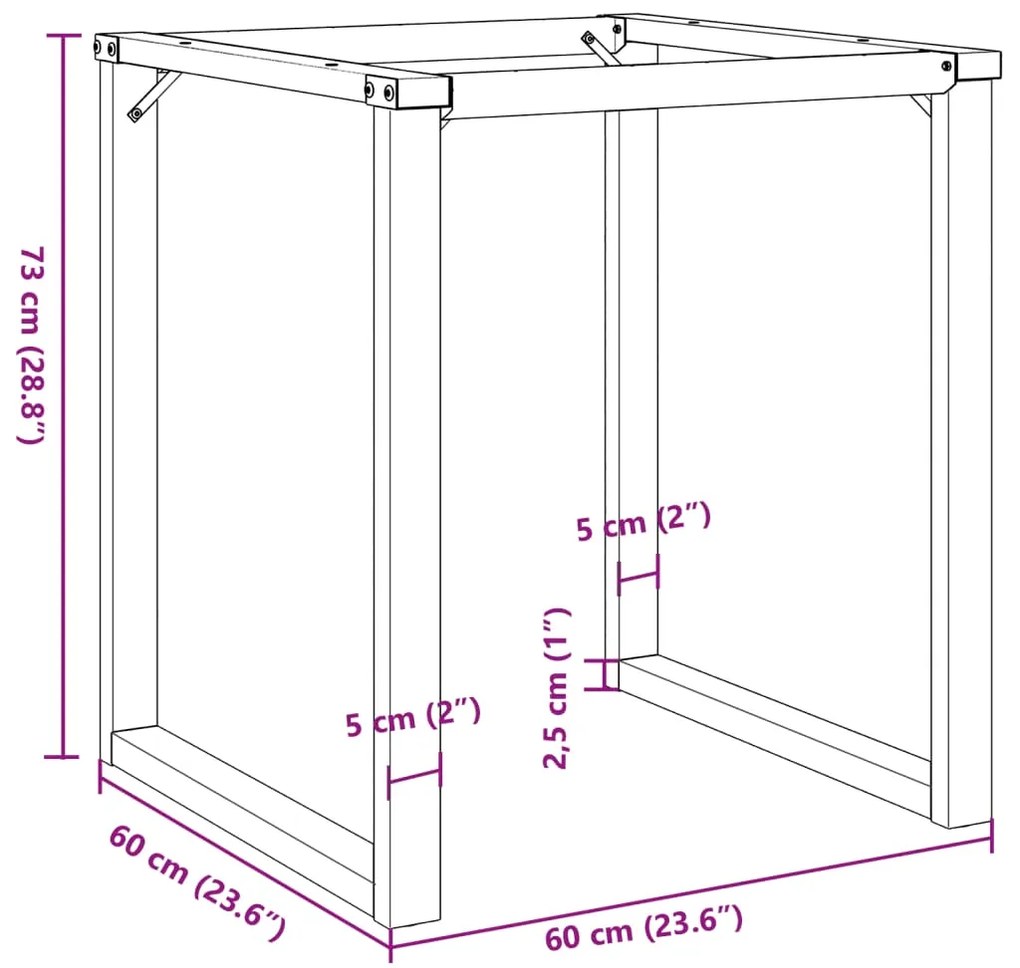 Pernas para mesa de jantar estrutura em O aço