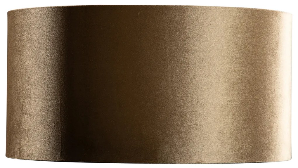 Abajur de Veludo Bronze com Interior Dourado 50/50/25