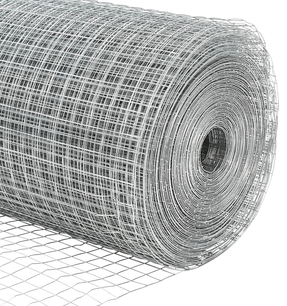 Cerca de Arame Soldado com 5 Postes em U Prateada 0.6x10 m Aço