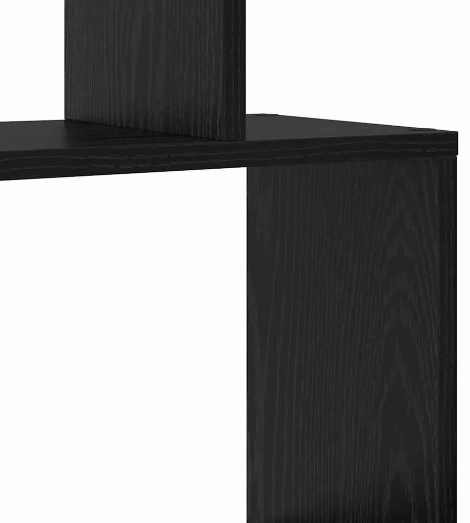Estante de Livros em Preto Carvalho - 70 x 24 x 193,5 cm, Madeira Enge