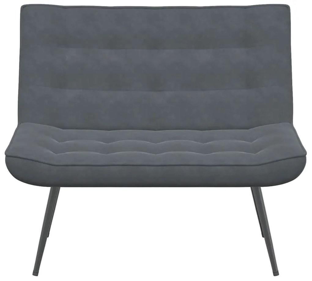 Banco 110x74x84 cm veludo cinzento-escuro
