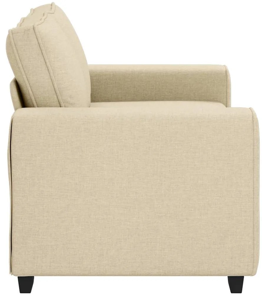 Sofá de 2 lugares tecido 120 cm cor creme