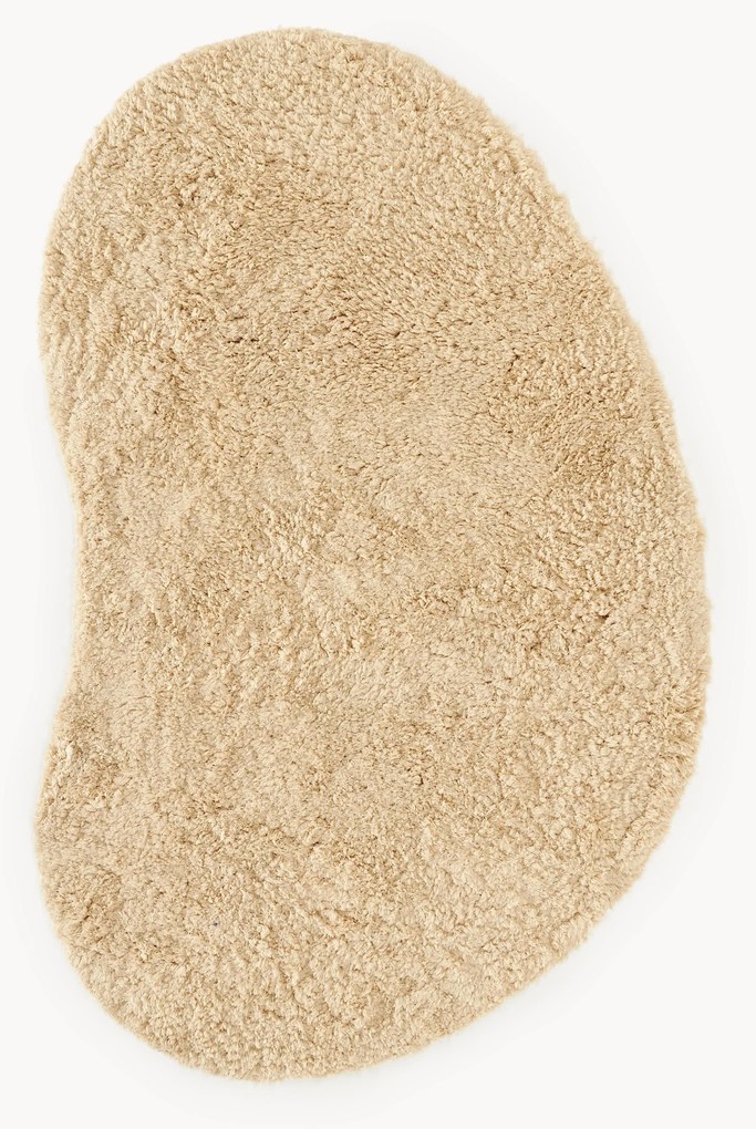 Tapete de pelo comprido com forma orgânica Tully