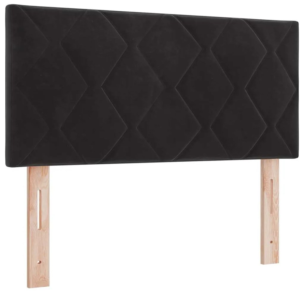 Cama Box com Colchão vidaXL Preto 100x200 cm Veludo