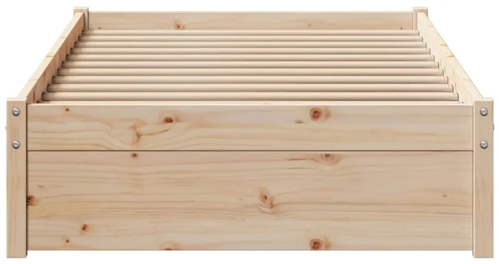 Cama sem colchão 75x190 cm madeira de pinho maciça