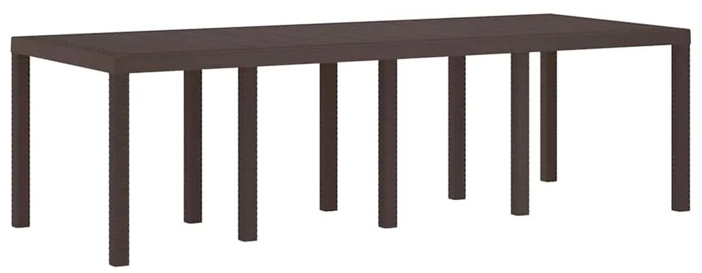 Conjunto de Jantar de Jardim 11 pcs Castanho 250 x 100 x 73 cm