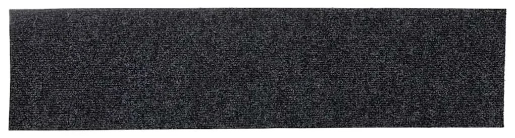 Tapetes de escada adesivos 30 pcs 76x20 cm retangular cinzento
