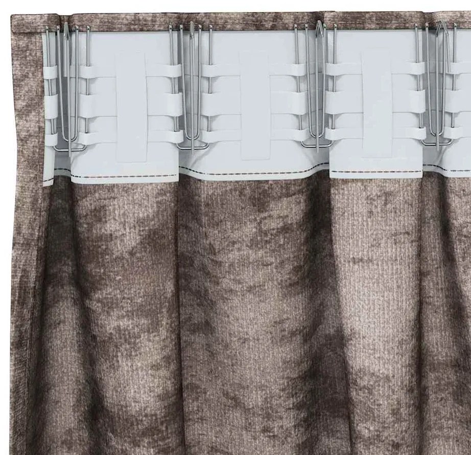 Cortinas de Veludo 2 peças com Ilhós Cappuccino 140x140 cm