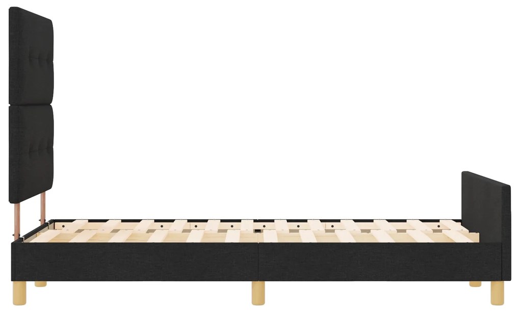 Cama vidaXL Preta 120x200 cm em Tecido