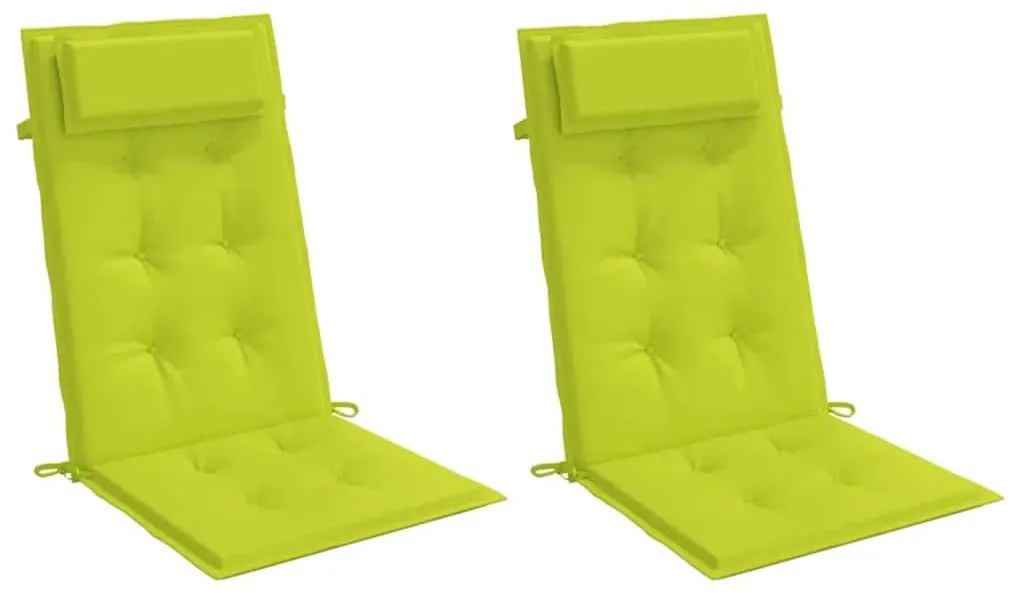 Almofadões p/ cadeira encosto alto 2 pcs oxford verde brilhante