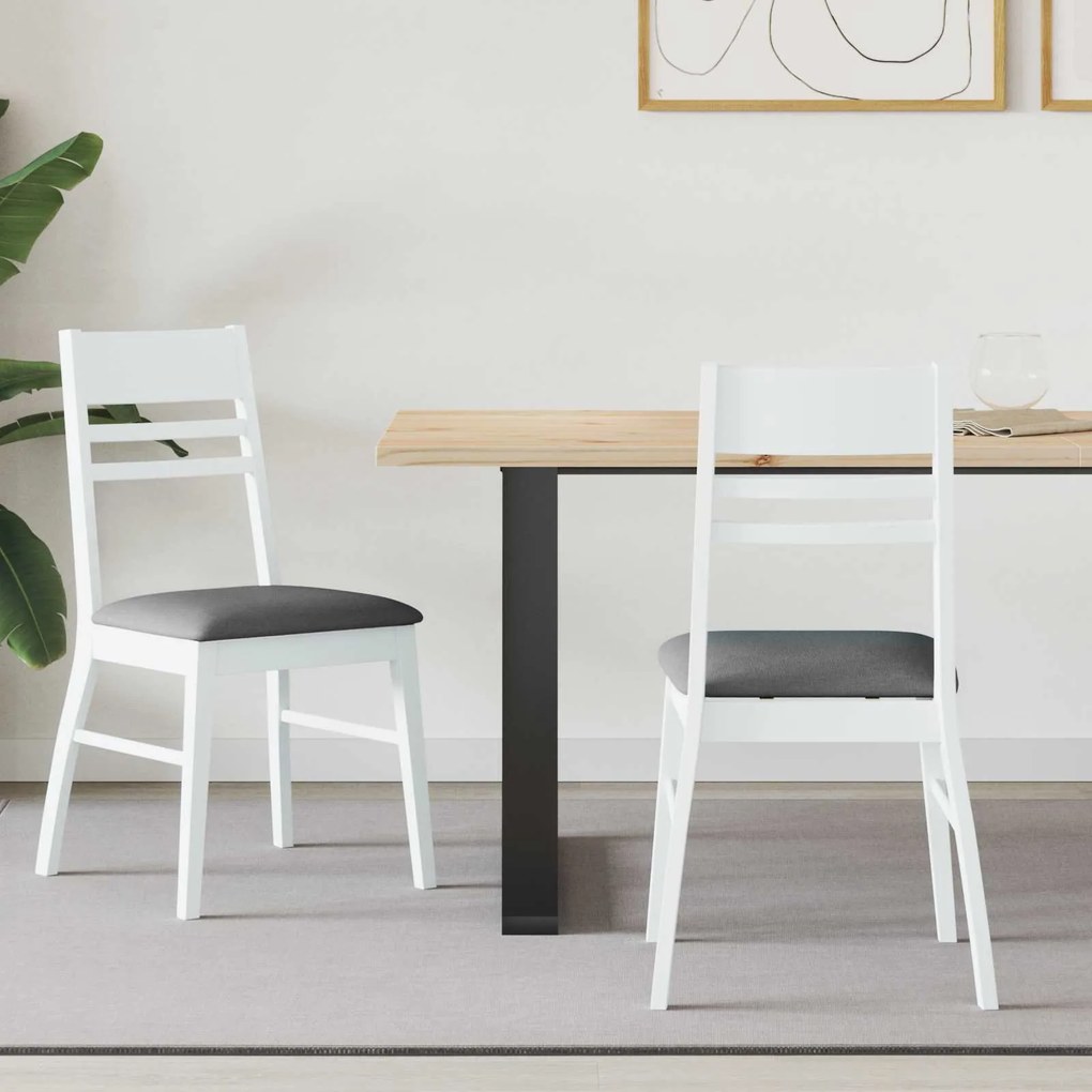 vidaXL Cadeiras de Jantar 2 pcs Branco 43 x 54 x 89 cm