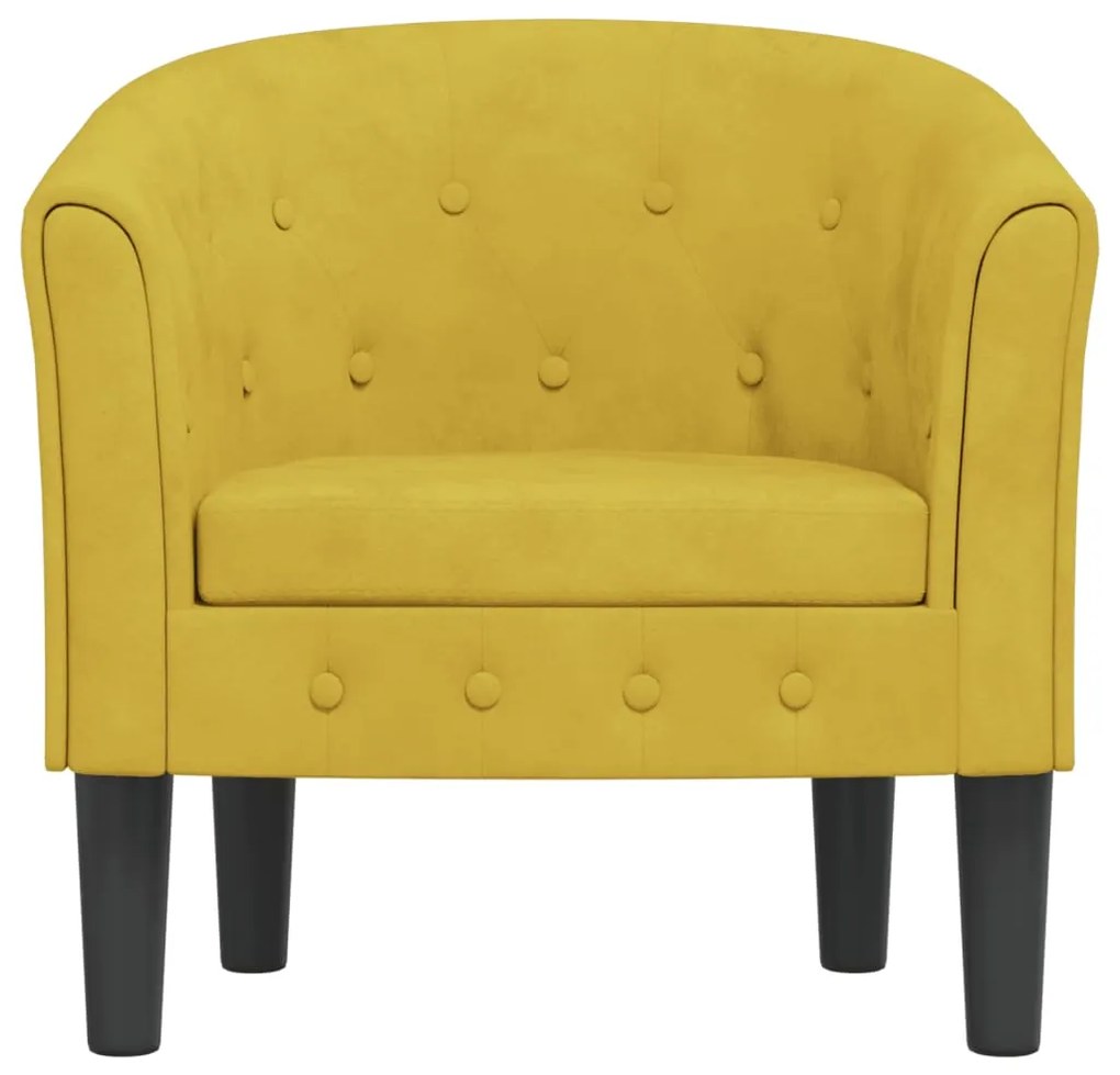 Poltrona veludo amarelo