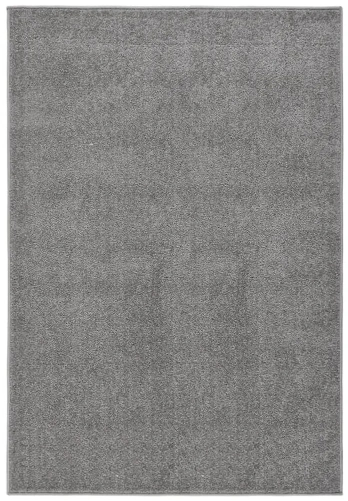 vidaXL Tapete de pelo curto 160x230 cm cinzento