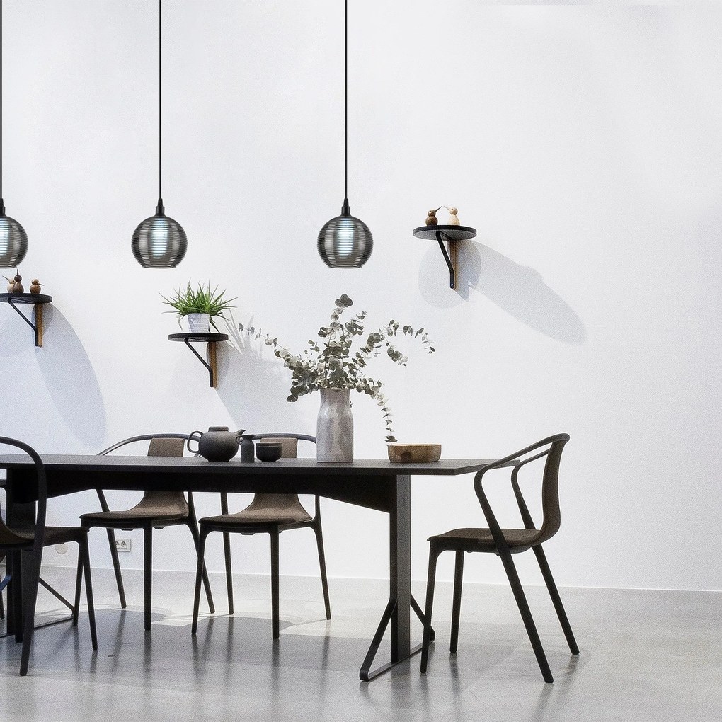 Candeeiro Chandelier Muzo – Preto – 15 x 15 cm