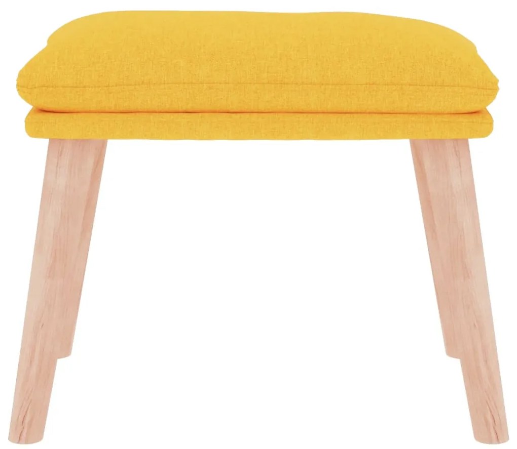 Apoio de pés 45x29,5x35 cm tecido amarelo mostarda