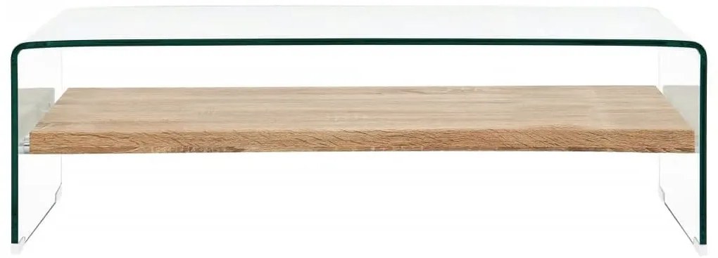 Mesa de centro 98x45x31 cm vidro temperado transparente
